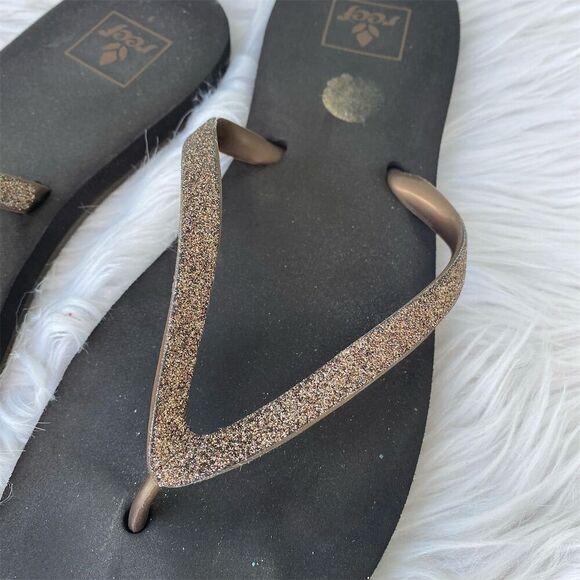 Reef Women's Cushion Stargazer Flip Flops Black Size 9 Casual Summer - Picture 7 of 7